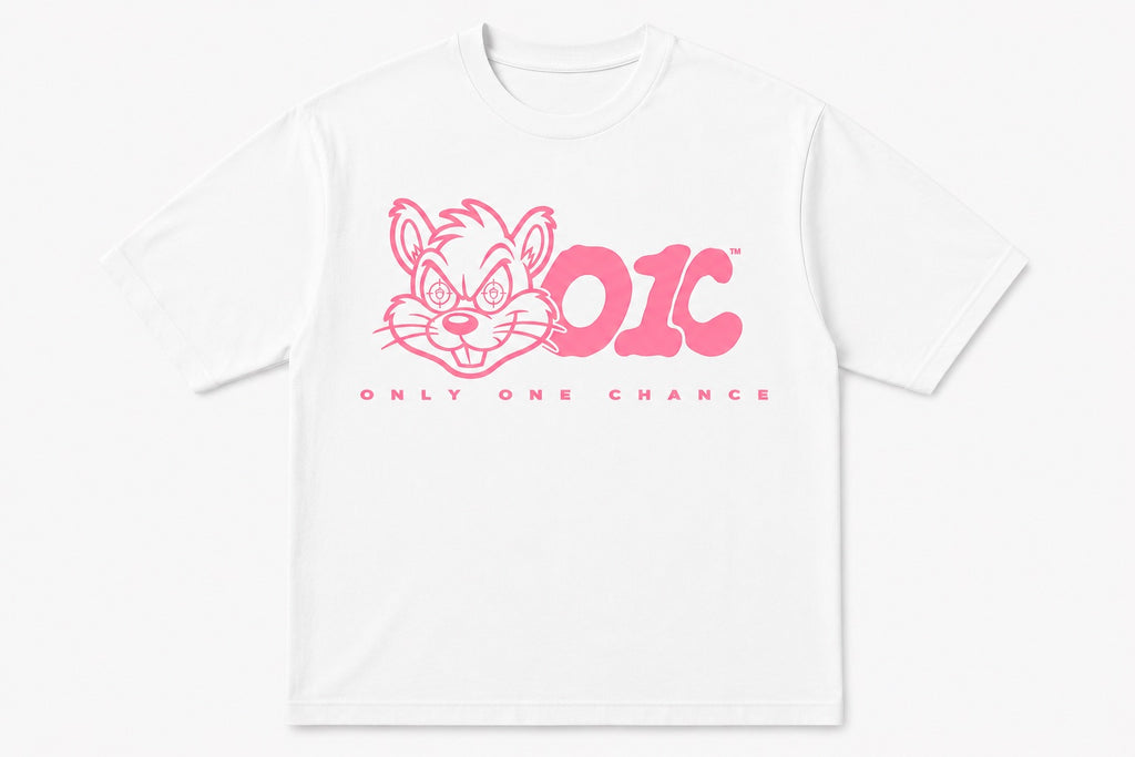 Only One Chance Box logo T-shirt (Pink)