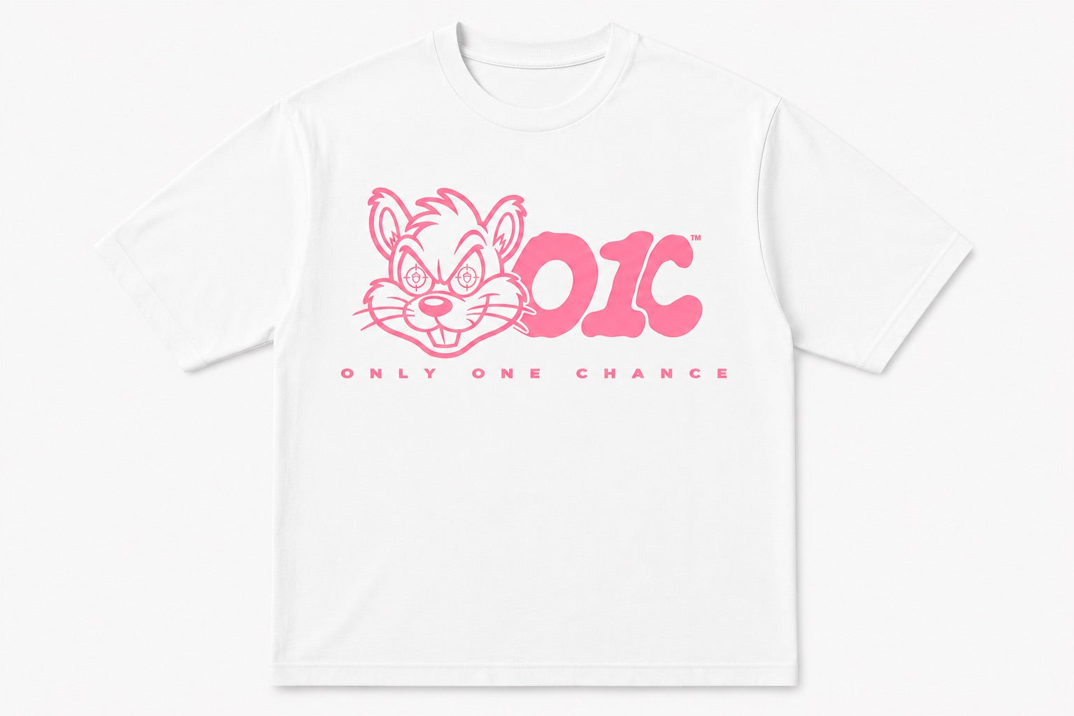 Only One Chance Box logo T-shirt (Pink)