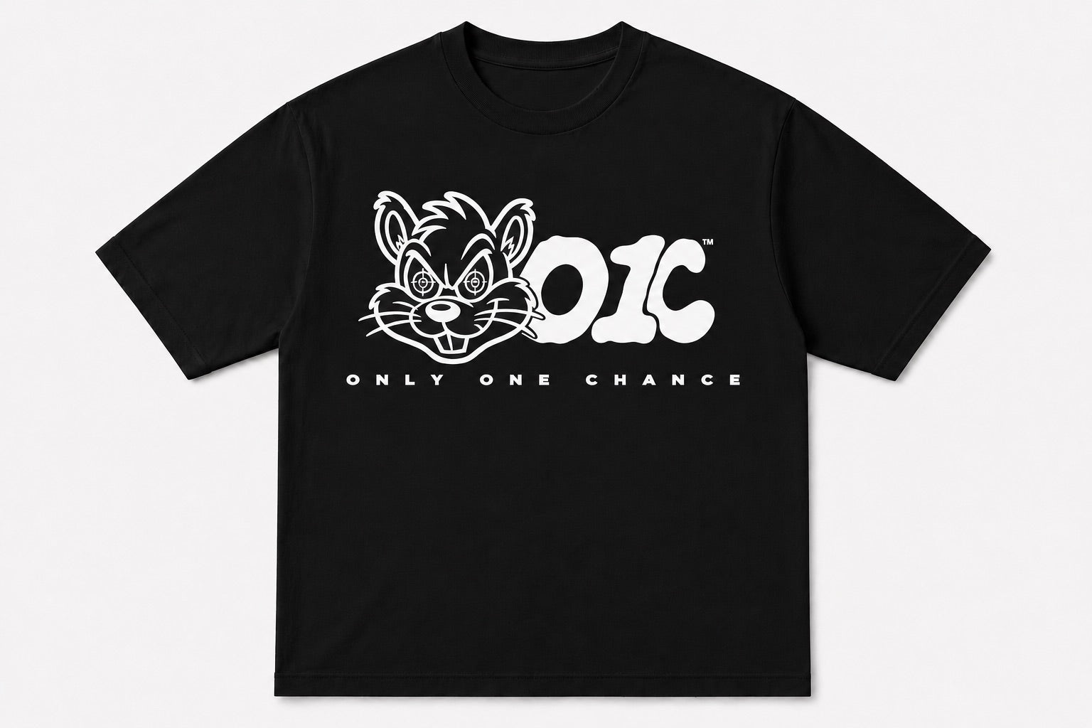 Only One Chance Box logo T-shirt(White)