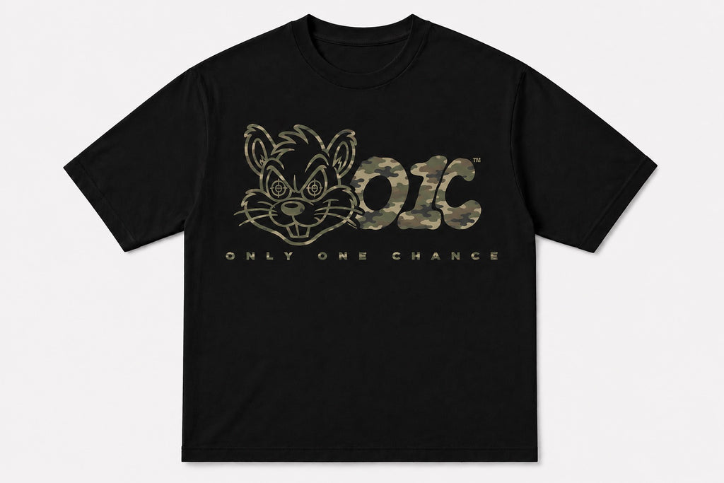 Only One Chance Box logo T-shirt(Camo)
