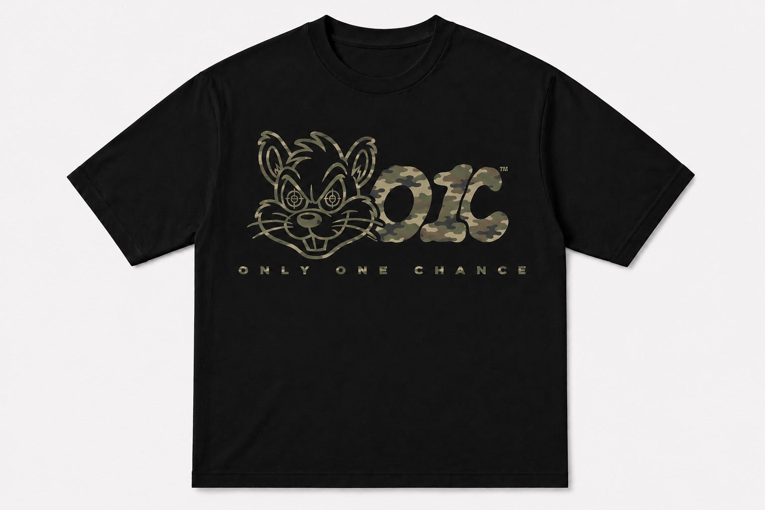 Only One Chance Box logo T-shirt(Camo)
